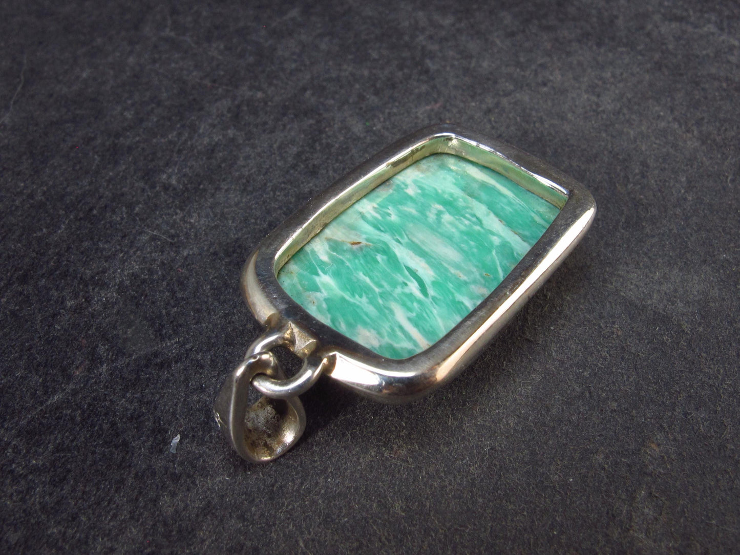 Rare Variscite Sterling Silver Pendant from Utah - 1.3" - 7.0 Grams