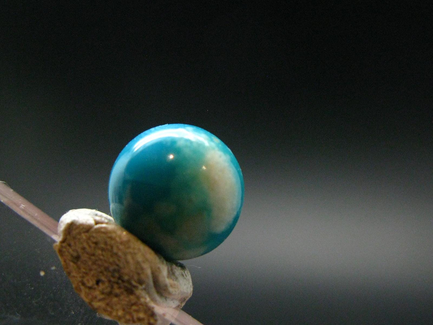 Genuine Turquoise Ball Sphere From USA - 0.4" - 1.18 Grams