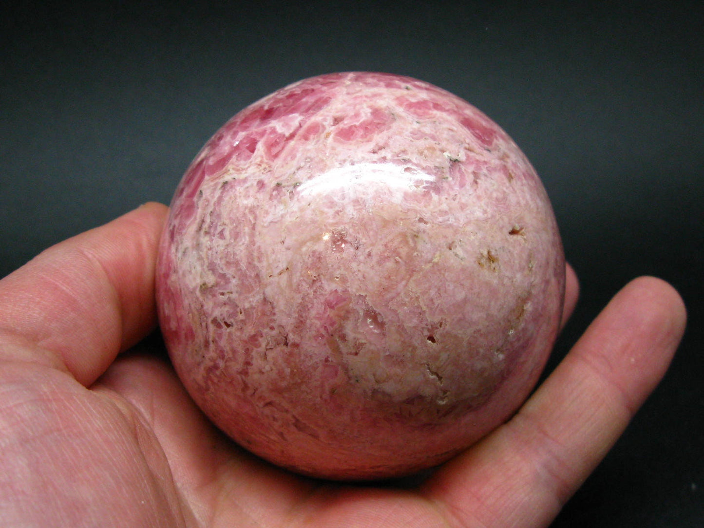 Rhodochrosite Sphere Ball from Argentina - 2.9" - 709 Grams