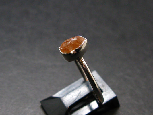 Hessonite Garnet Silver Ring From Canada - Size 7 - 2.07 Grams