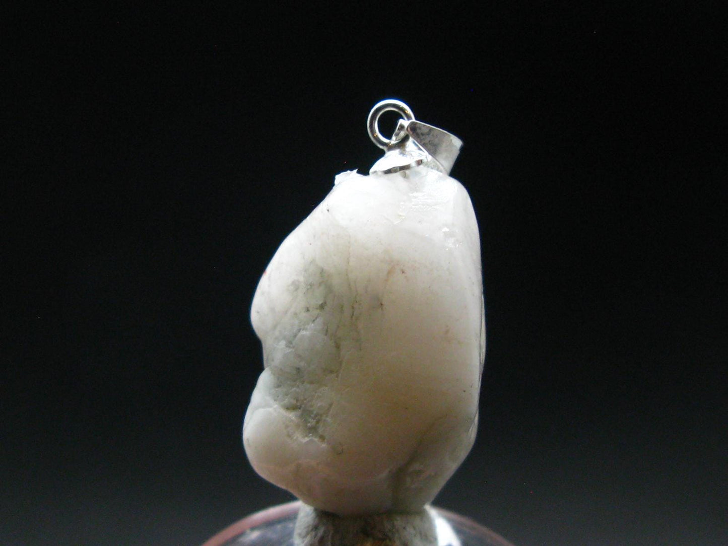 Phenakite Phenacite Tumbled Crystal Silver Pendant From Brazil - 2.53 Grams - 1.0"