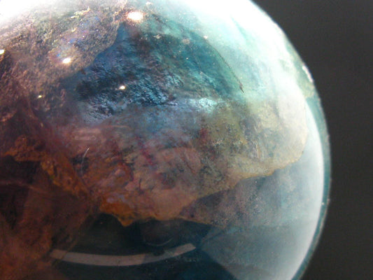 Gem Purple + Green Fluorite Sphere from China - 2.5"