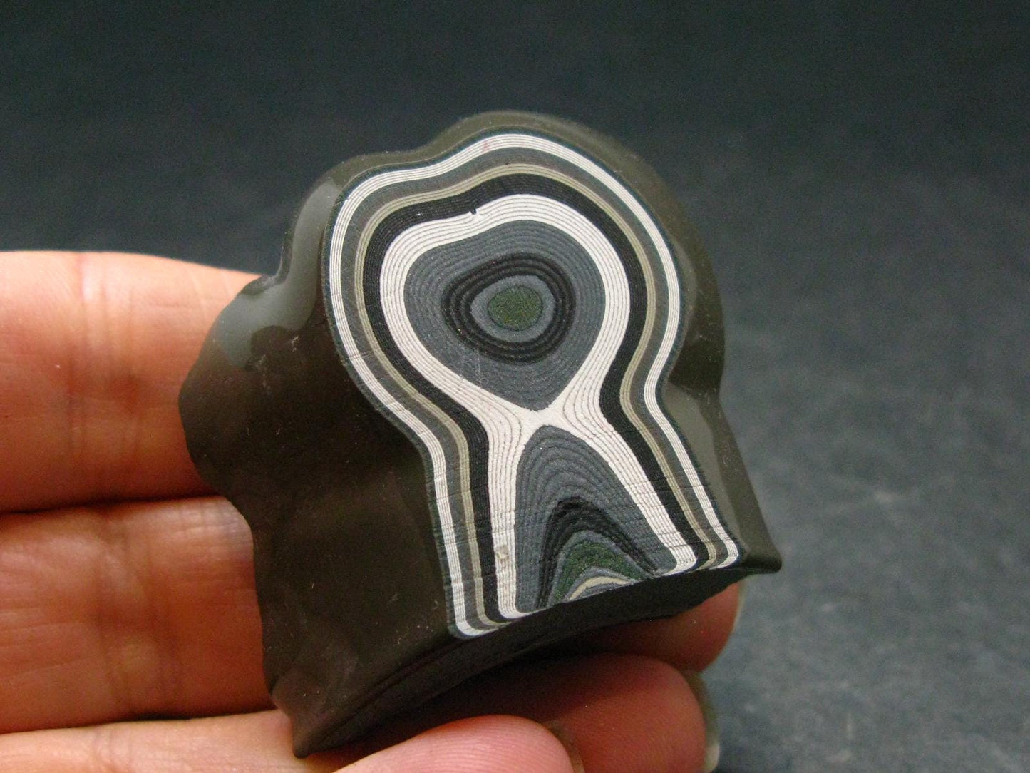 Very Cool Fordite "Detroit Motor City Agate" from Michigan - 1.4"- 14.39 Grams