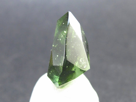 Moldavite Tektite Gem Cut Facetted Stone from Czech Republic - 14.95 Carats - 21x15mm