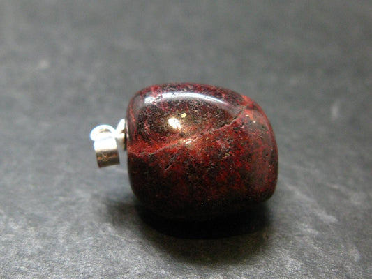 Red Cinnabar Cinabar Tumbled Pendant From Spain - 8.54 Grams - 1.0"