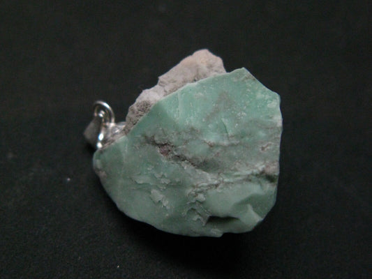 Rare Variscite Sterling Silver Pendant From Utah - 1.0" - 4.11 Grams