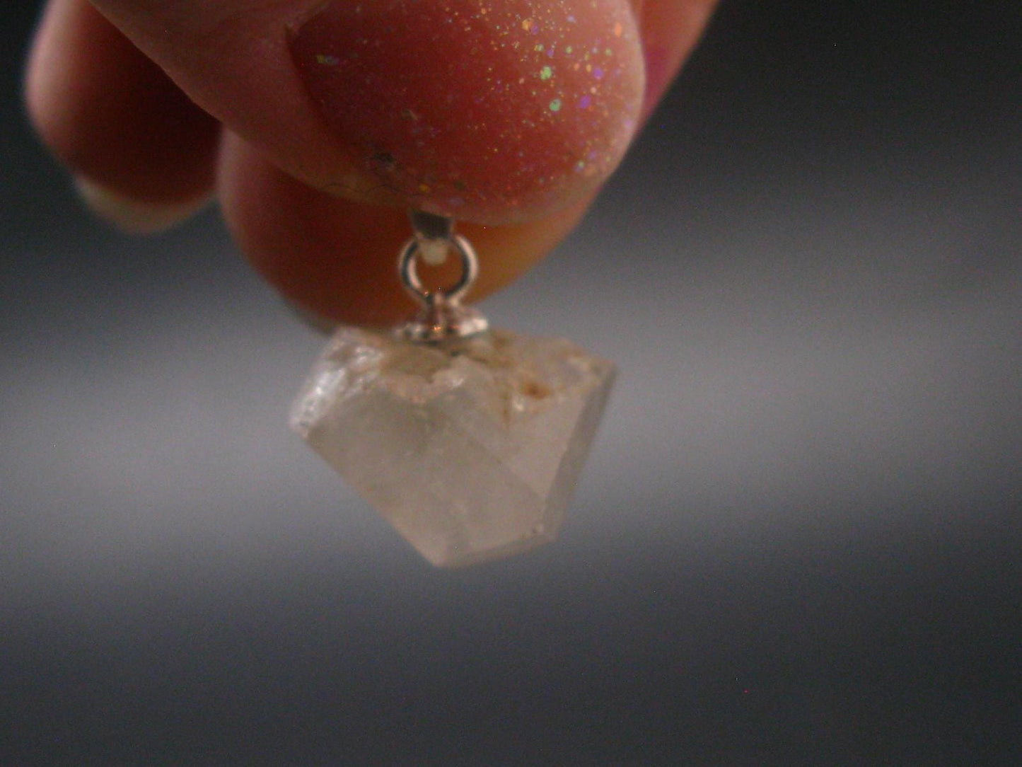 Phenakite Phenacite Silver Pendant from Burma Myanmar - 0.6 Inches - 1.39 Grams