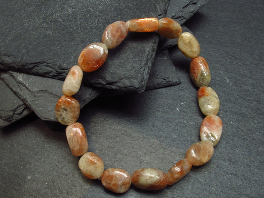Sunstone Genuine Bracelet ~ 7 Inches ~ 10mm Tumbled Beads