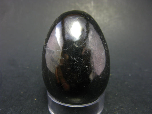 Black Shungite Egg From Russia - 2.0"