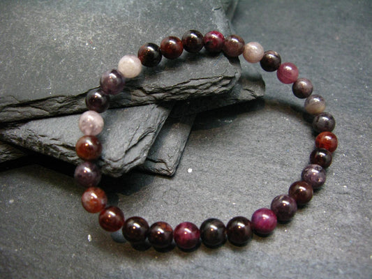 Spinel Genuine Bracelet ~ 7 Inches ~ 6mm Round Beads