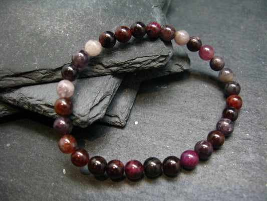 Spinel Genuine Bracelet ~ 7 Inches ~ 6mm Round Beads