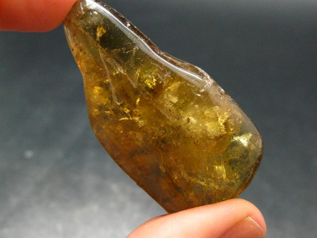 Nice Untreated Unheated Citrine Tumbled Stone from Zambia - 26.47 Grams - 2.0"