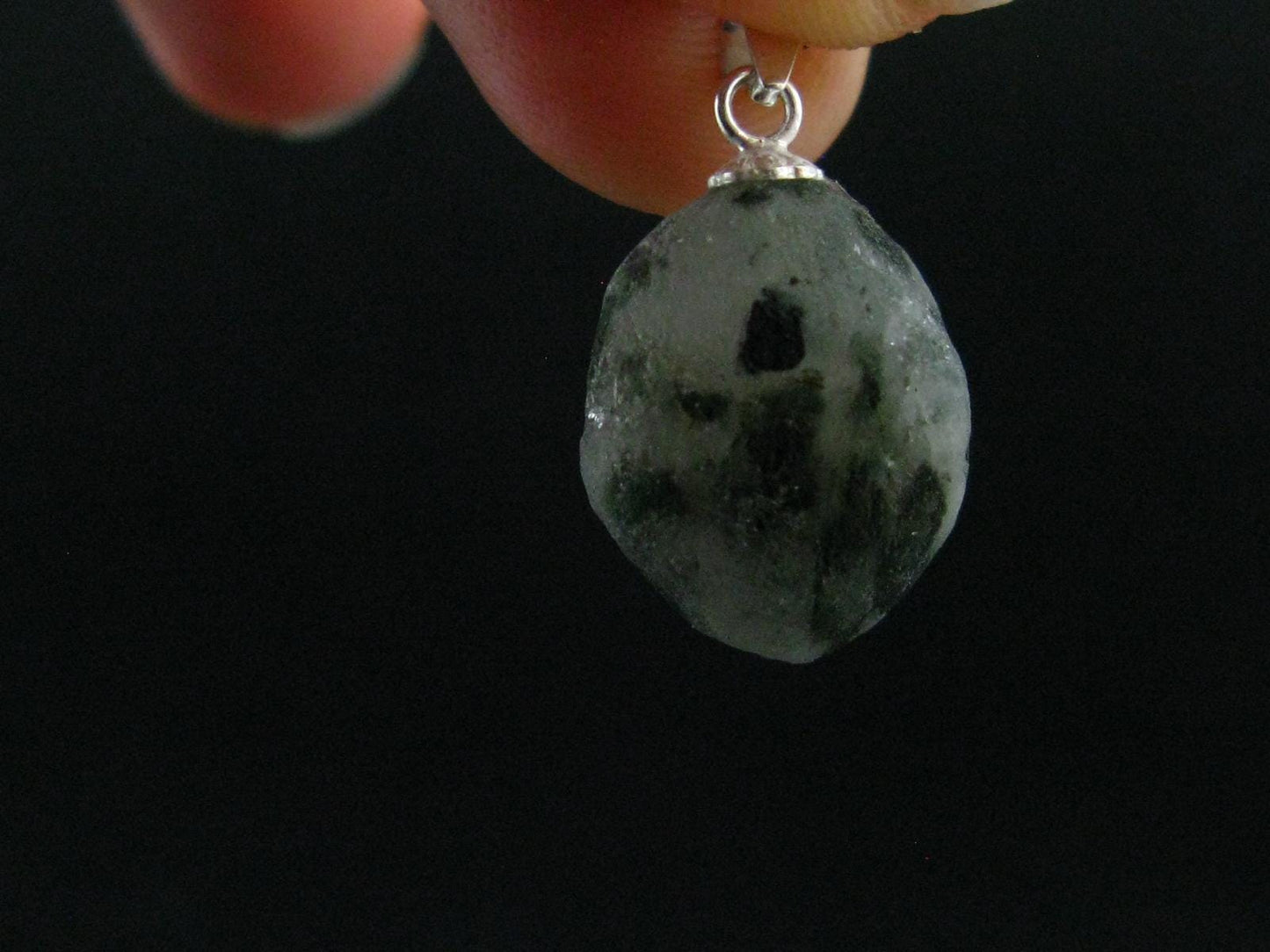 Phenakite Phenacite Tumbled Silver Pendant From Russia - 0.9" - 3.13 Grams