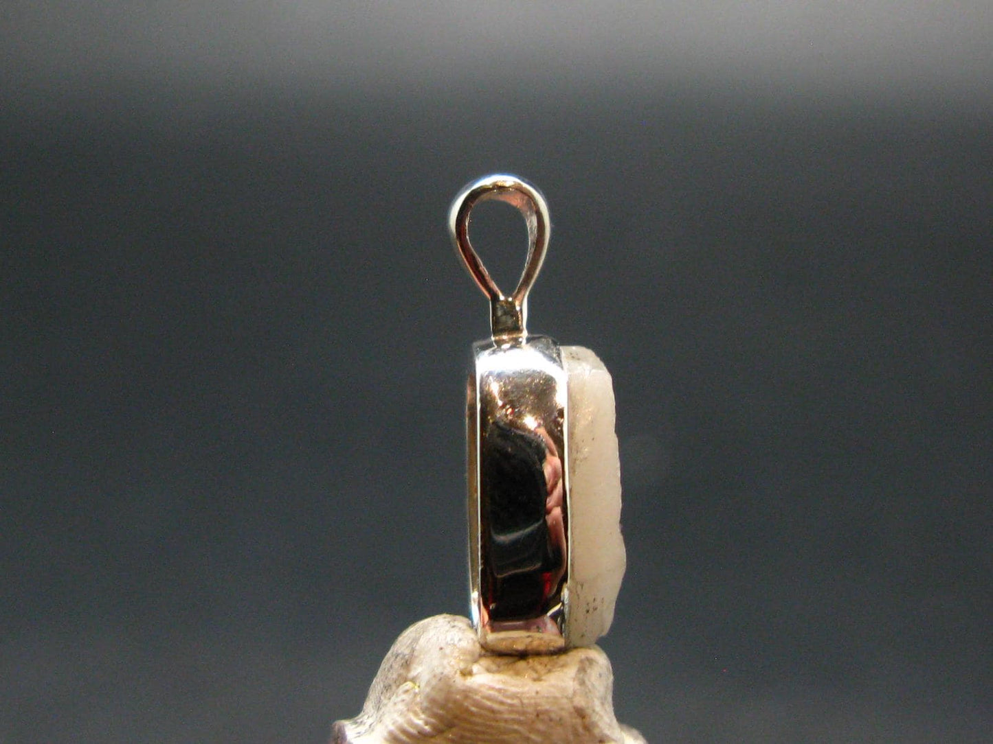 Phenakite Phenacite Silver Pendant from Nigeria - 0.7 Inches - 1.47 Grams