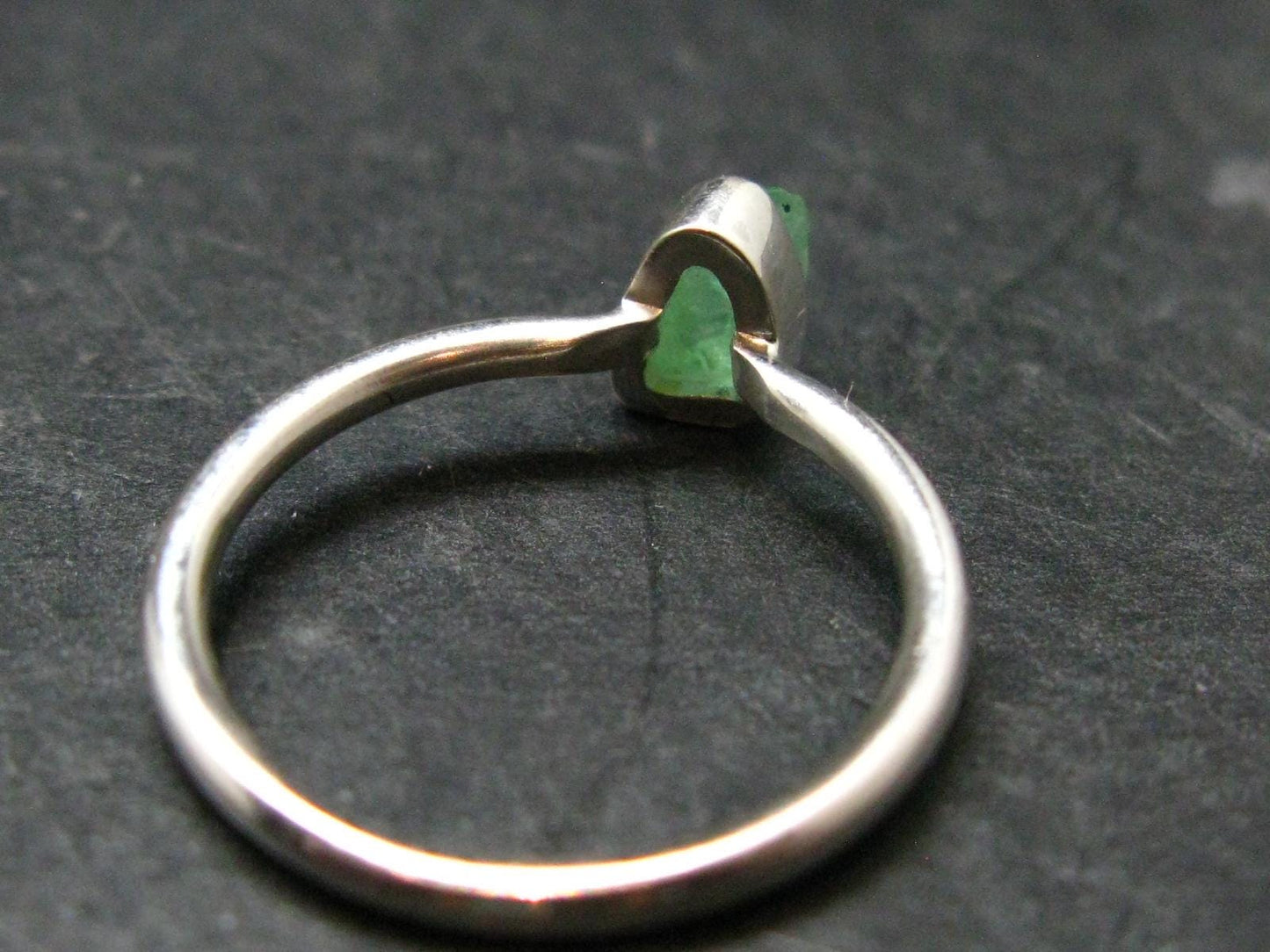 Gem Green Kornerupine Silver Ring From Tanzania - 1.94 Grams - size 7