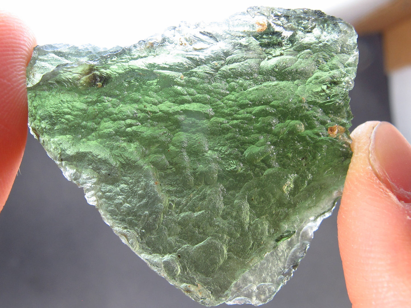 Moldavite Tektite Raw Piece from Czech Republic - 1.6" - 66.9 Carats - 13.3 Grams