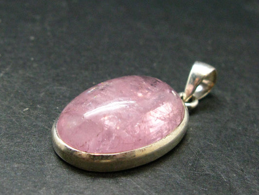 Pink Morganite Silver Pendant From Brazil - 1.5" - 9.71 Grams
