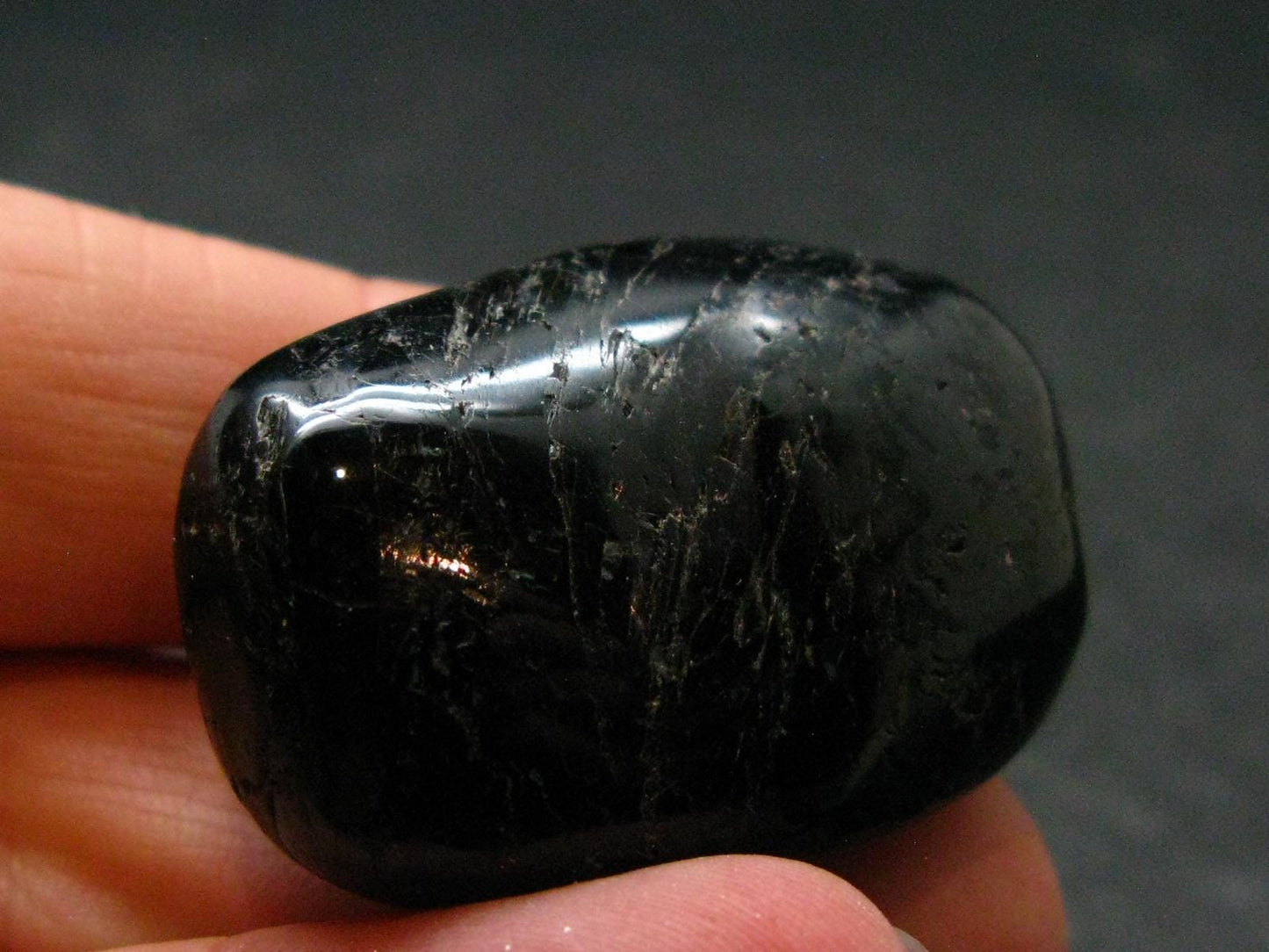 Rare Nuumite Nuummite Tumbled Stone From Greenland - 21.12 Grams - 1.3"