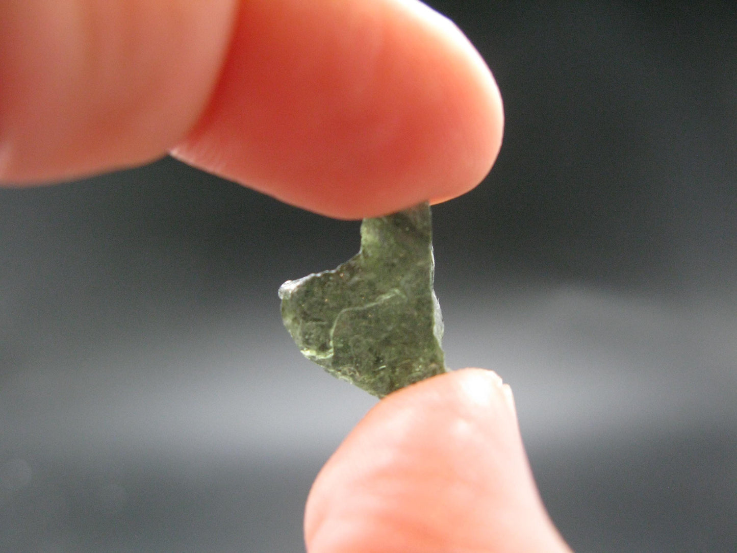 Moldavite Tektite Raw Piece from Czech Republic - 0.5" - 4.10 Carats - 0.82 Grams