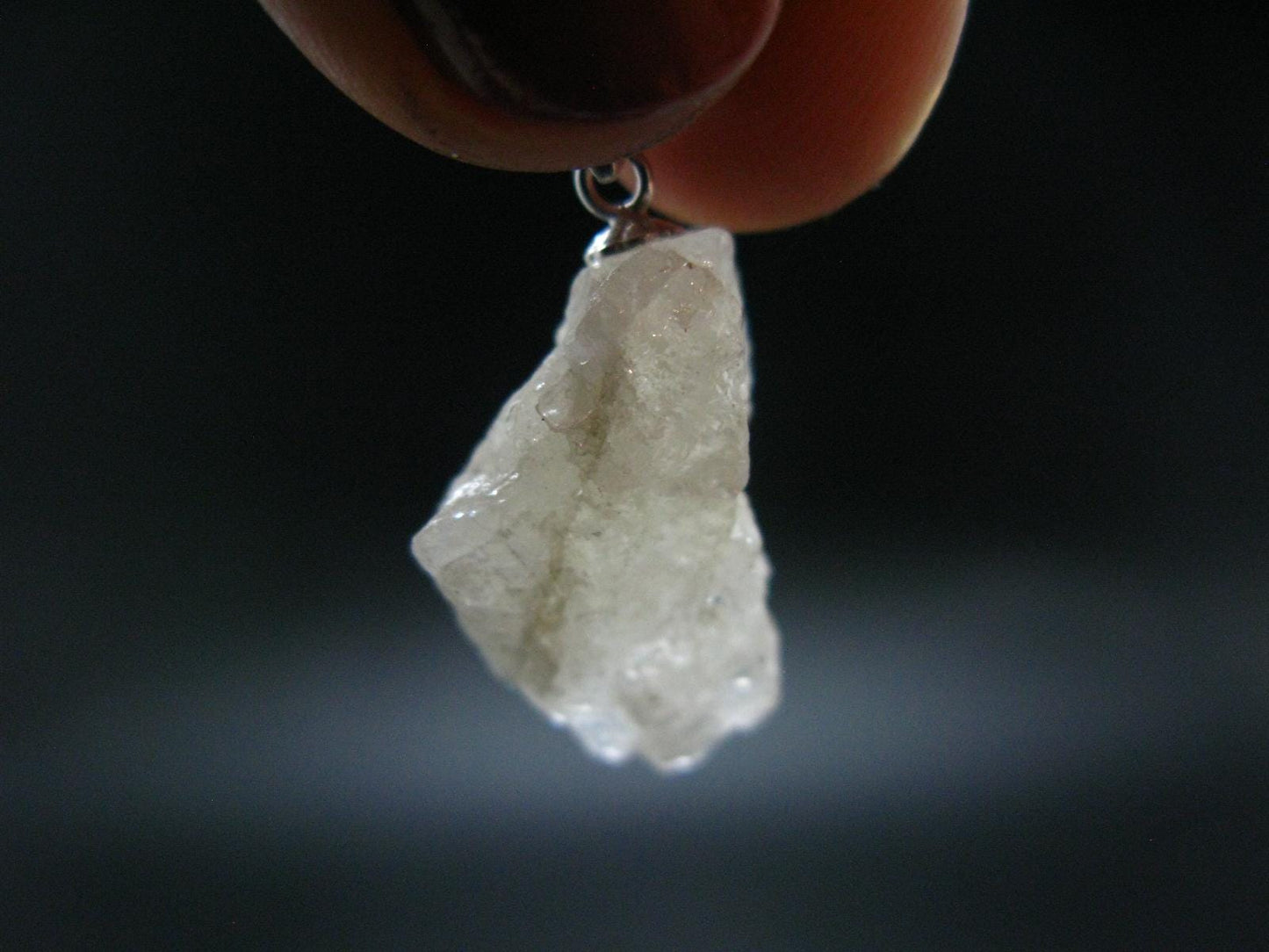 Nice Golden Amblygonite Crystal Silver Pendant from Brazil - 1.1" - 3.60 Grams