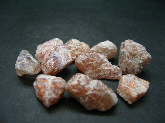 Lot of 10 Sunstone Raw Crystals From Tanzania - 106.10 Carats
