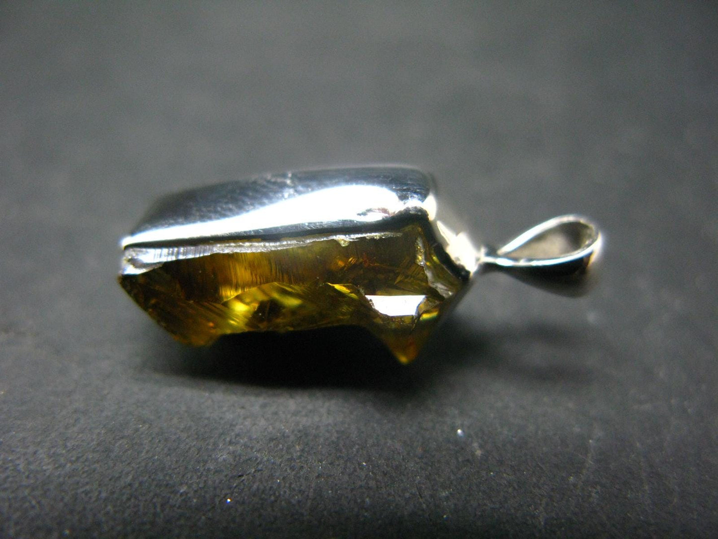 Zincite Zinkite Crystal 925 Silver Pendant From Poland - 0.8" - 2.36 Grams