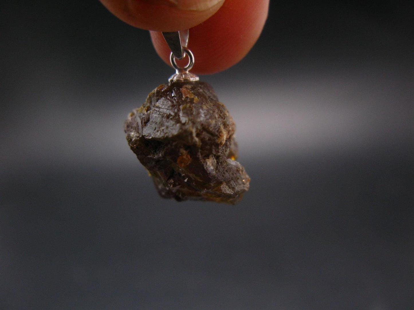 Sphalerite 925 Silver Pendant from Spain - 0.9" - 5.14 Grams