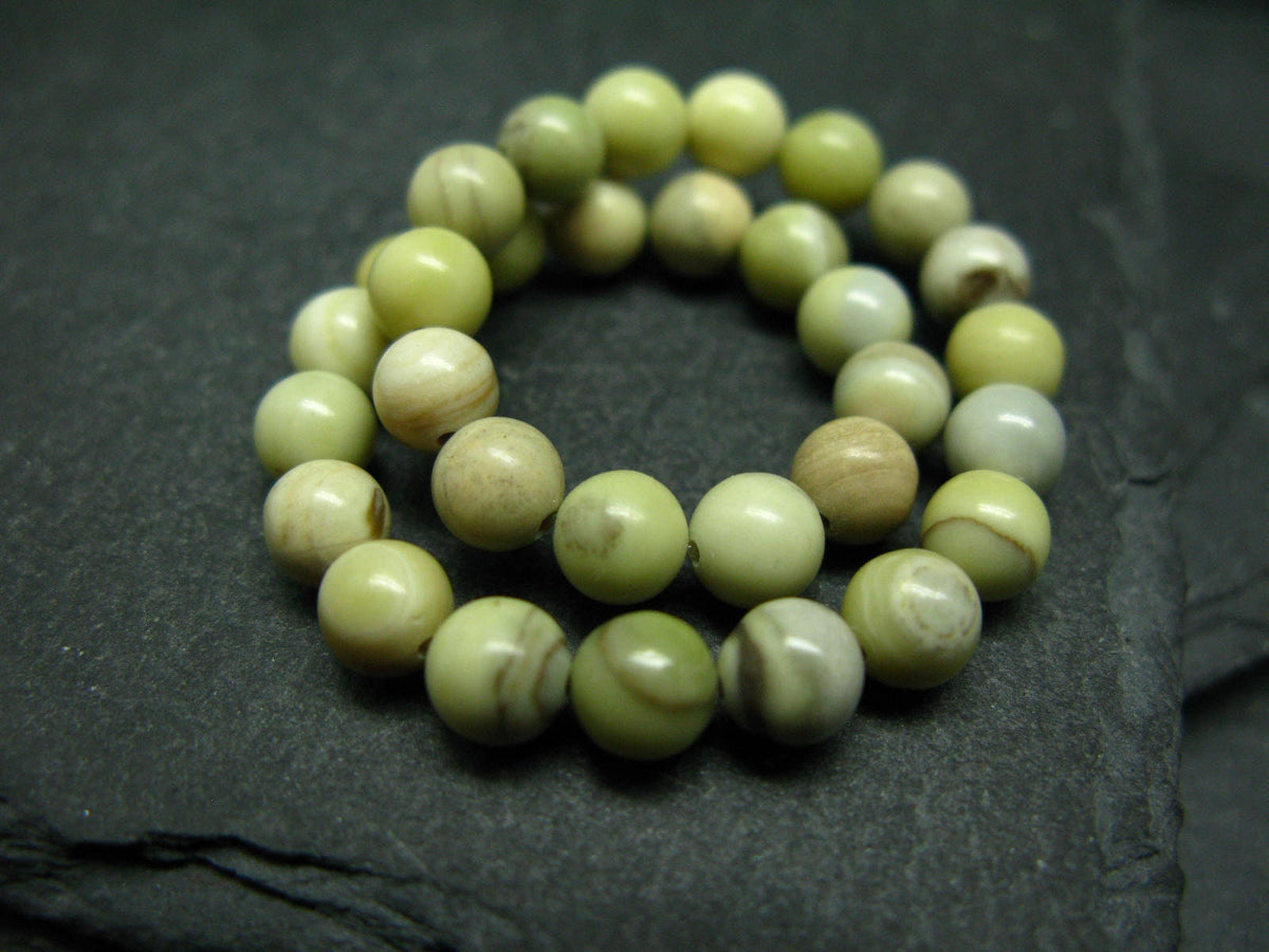 Infinity Infinite Stone Genuine Bracelet ~ 7 Inches ~ 6mm Round Beads