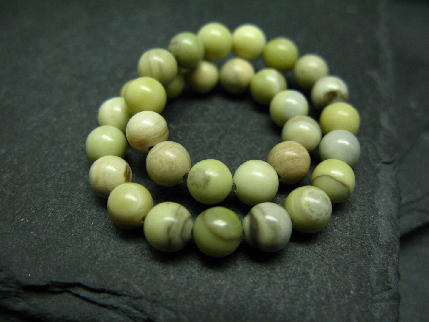 Infinity Infinite Stone Genuine Bracelet ~ 7 Inches ~ 6mm Round Beads