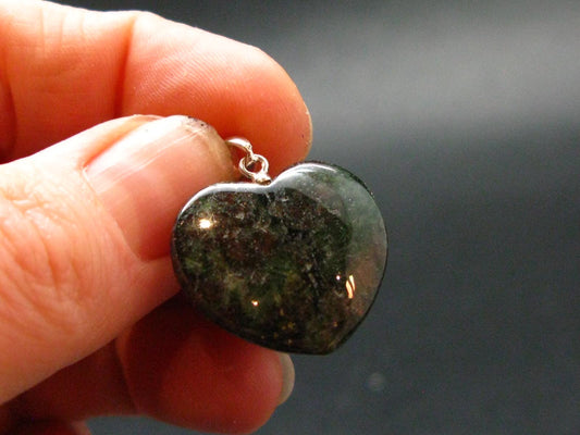Rare Eclogite Heart Pendant From Norway - 1.0" - 4.03 Grams
