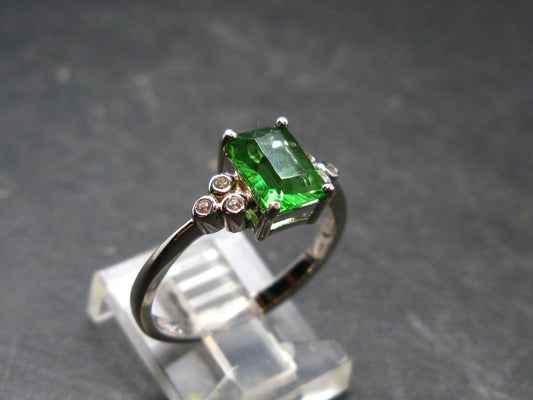 Helenite Gaia Stone Gem Sterling Silver Ring From Washington - Size 8 - 1.69 Carats