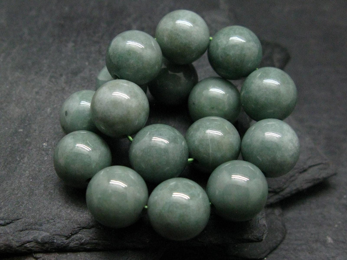Guatemala Jade Jadeite Genuine Bracelet ~ 7 Inches ~ 12mm Round Beads