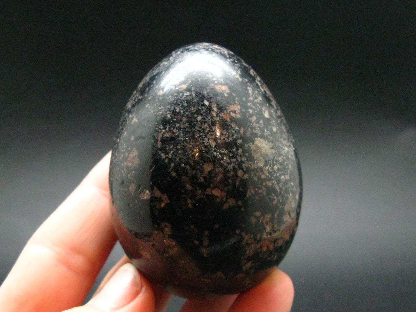 Black Tourmaline Schorl 2.3" Egg From Brazil - 197.06 Grams
