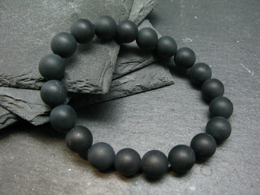 Shamanite Shammanite Genuine Bracelet ~ 7 Inches ~ 10mm Round Beads