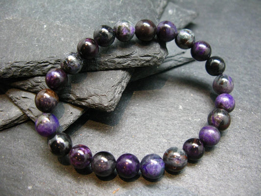 Sugilite Genuine Bracelet ~ 7 Inches ~ 8mm Round Beads