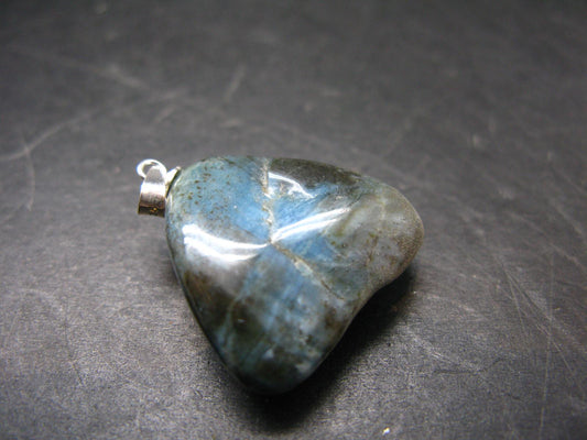Very Rare Dianite (Blue Jade) Silver Pendant From Russia - 1.1"