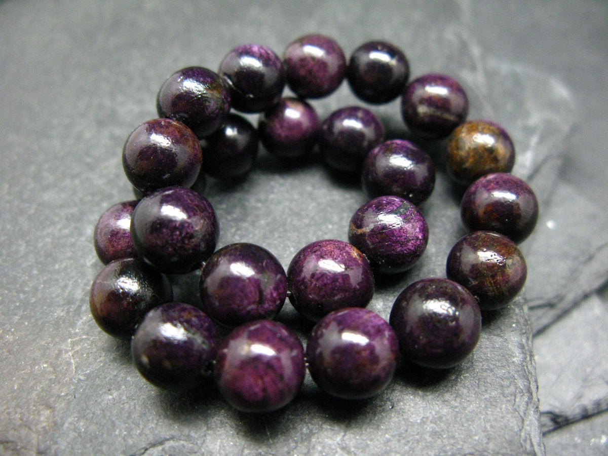 Purpurite Genuine Bracelet ~ 7 Inches ~ 8mm Round Beads