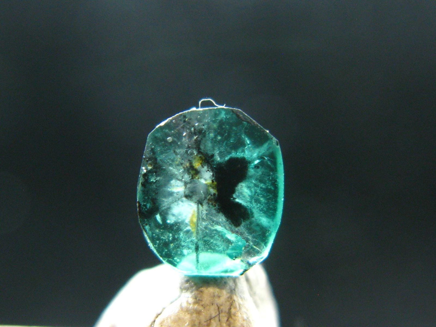 Beautiful Rare Gem Trapiche Emerald From Colombia - 0.59 Carats - 6x5mm