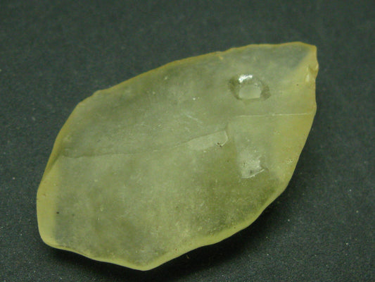 Gem Libyan Desert Glass Tektite Free Form Pendant From Libya - 1.5" - 7.2 Grams