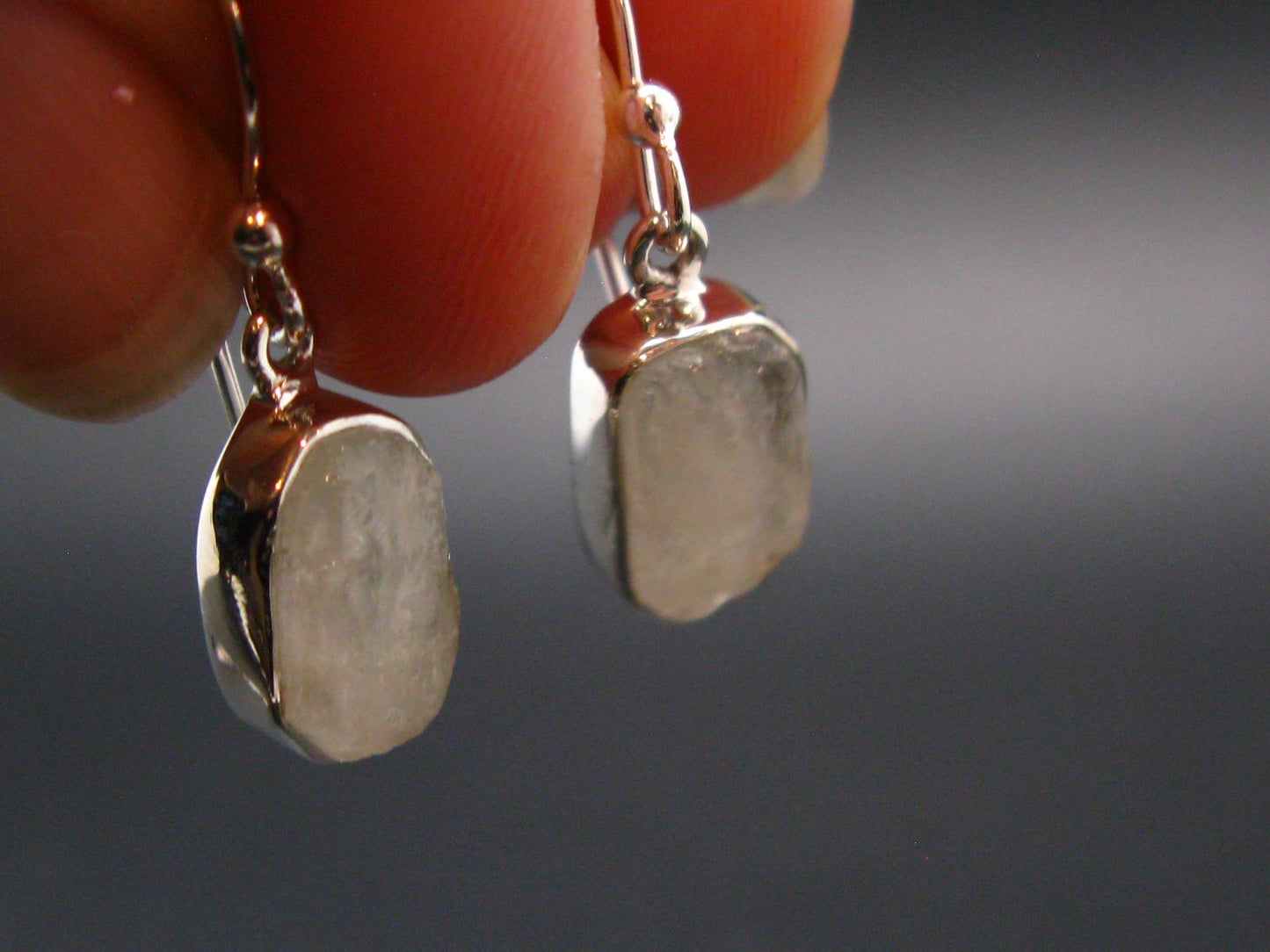 Natrolite Silver Earrings From Russia - 2.82 Grams