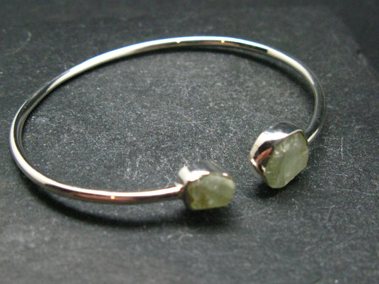 Rhodizite Rhodozite Silver Twister Bracelet From Madagascar - 5.40 Grams