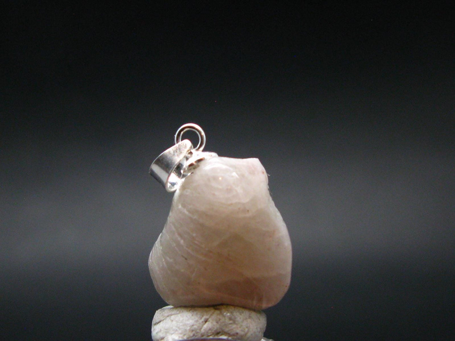 Phenakite Phenacite Tumbled Crystal Silver Pendant From Brazil - 2.21 Grams - 0.8"