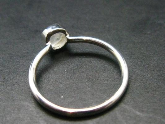 Phenakite Phenacite Crystal Silver Ring From Nigeria - Size 8 - 1.82 Grams