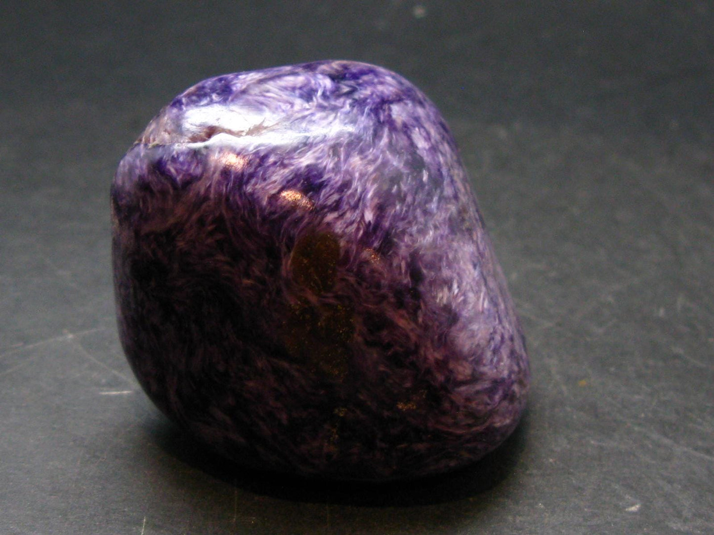 Large Nice Charoite Tumbled Stone from Russia - 118.59 Grams - 2.1"