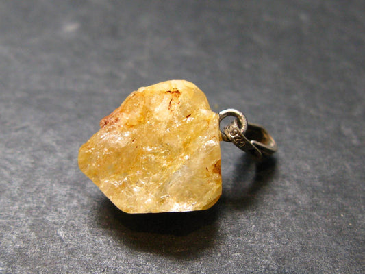 Phenakite Phenacite Crystal Silver Pendant From Nigeria - 0.9" - 3.83 Grams