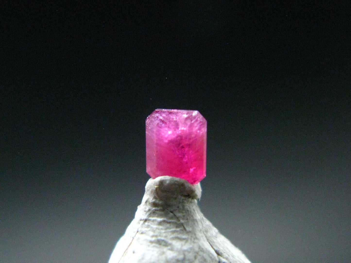 Beautiful Rare Gem Bixbite Red Beryl Emerald Cut Stone From Utah USA - 0.17 Carats - 3.4x2.8mm