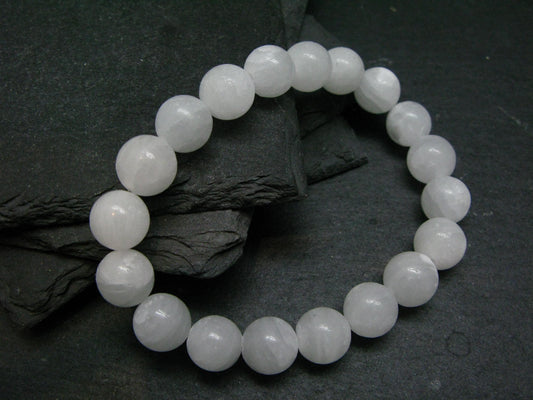 Barite Genuine Bracelet ~ 7 Inches ~ 10mm Round Beads