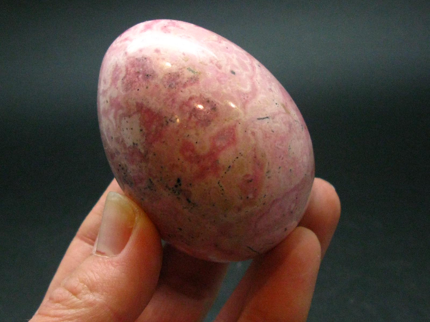 Rhodochrosite Egg from Argentina - 2.2" - 180 Grams
