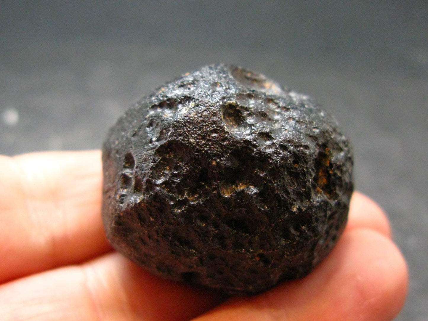 Rare Large Black Tibetan Tektite Raw Piece from Tibet - 1.3" - 32.88 Grams