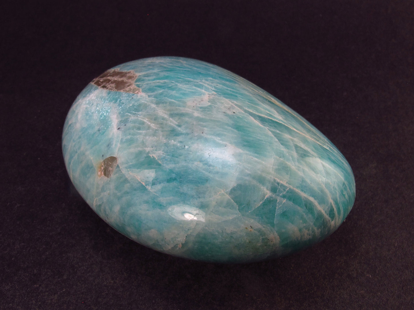 Rich Green Amazonite Tumbled Stone From Madagascar - 2.7" - 129 Grams